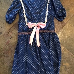 Low waisted dress with smocking around the hips